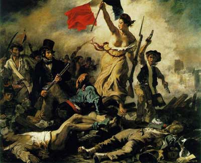 Delacroix' Liberty on the barricades