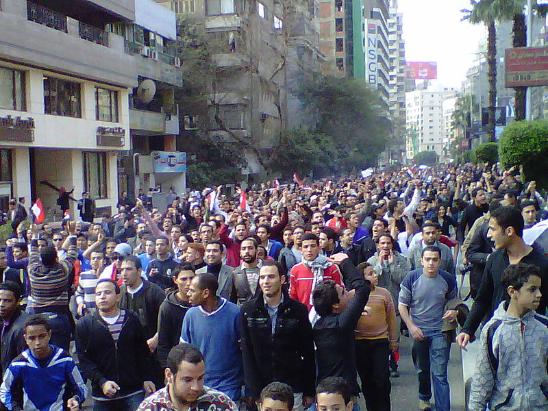 Day of Anger marchers in street Image Muhammad Ghafari