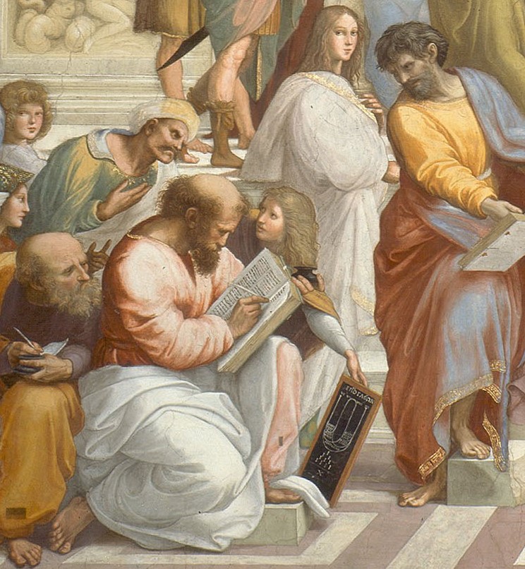 Cropped image of Pythagoras from Raphaels School of Athens