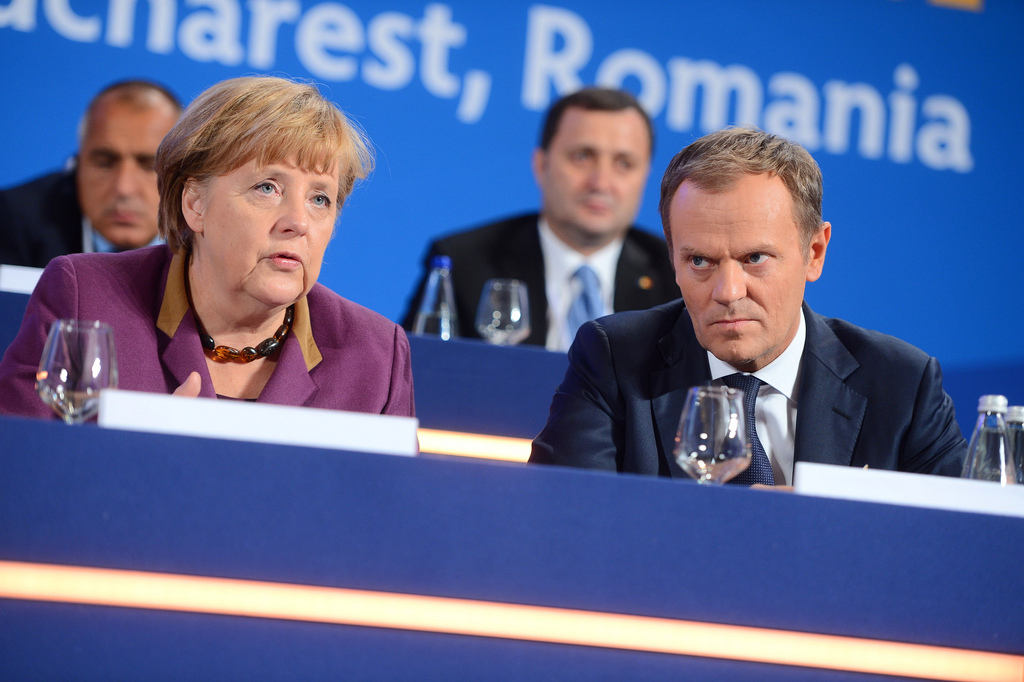 Tusk and Merkel Image Flickr Donald Tusk
