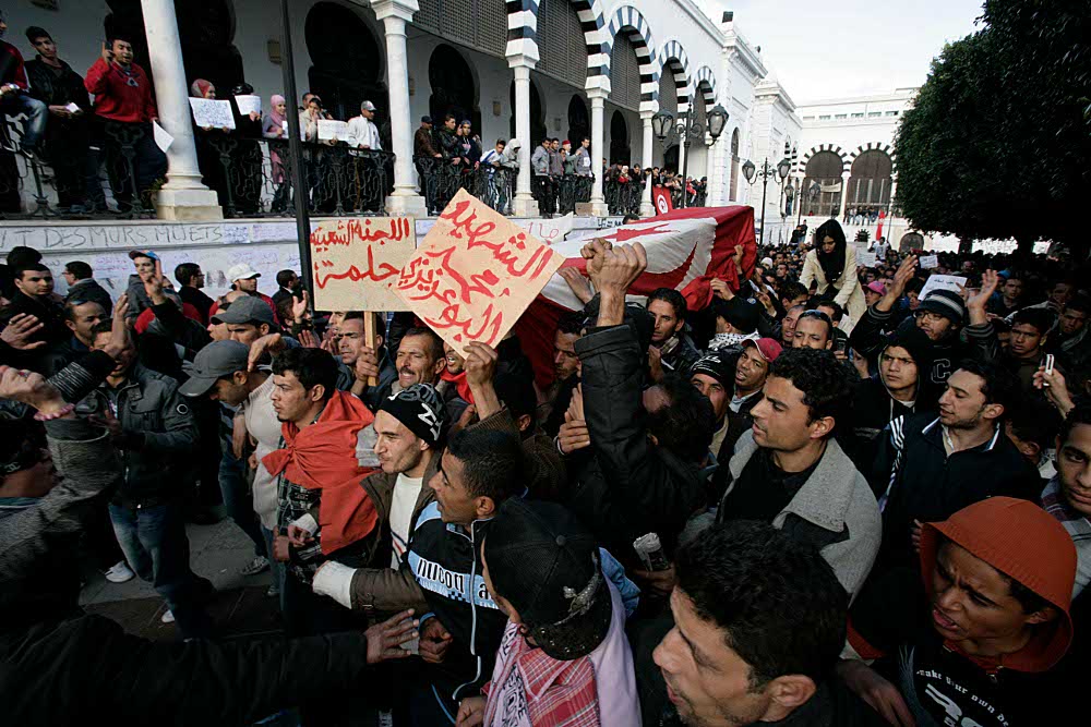 Caravan of Liberation in Tunis, 23 January. Photo: Nasser Nouri