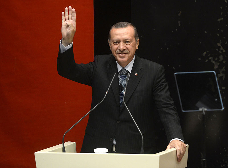 Erdogan gesturing Rabia Image R4BIA