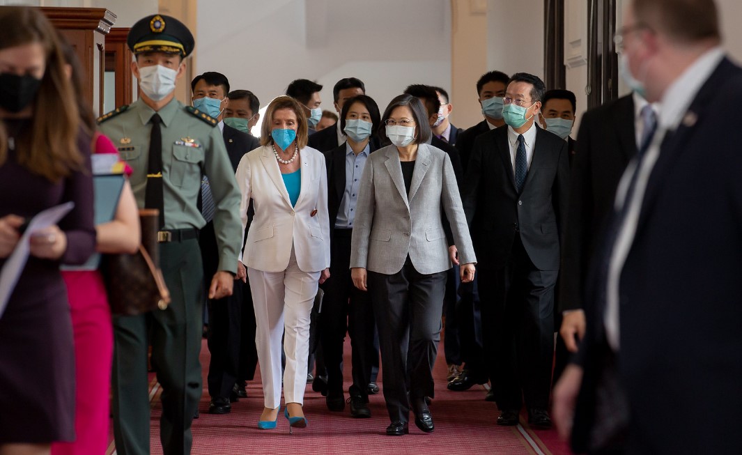 Pelosi walk Taiwan Image Wang Yu Ching Office of the President