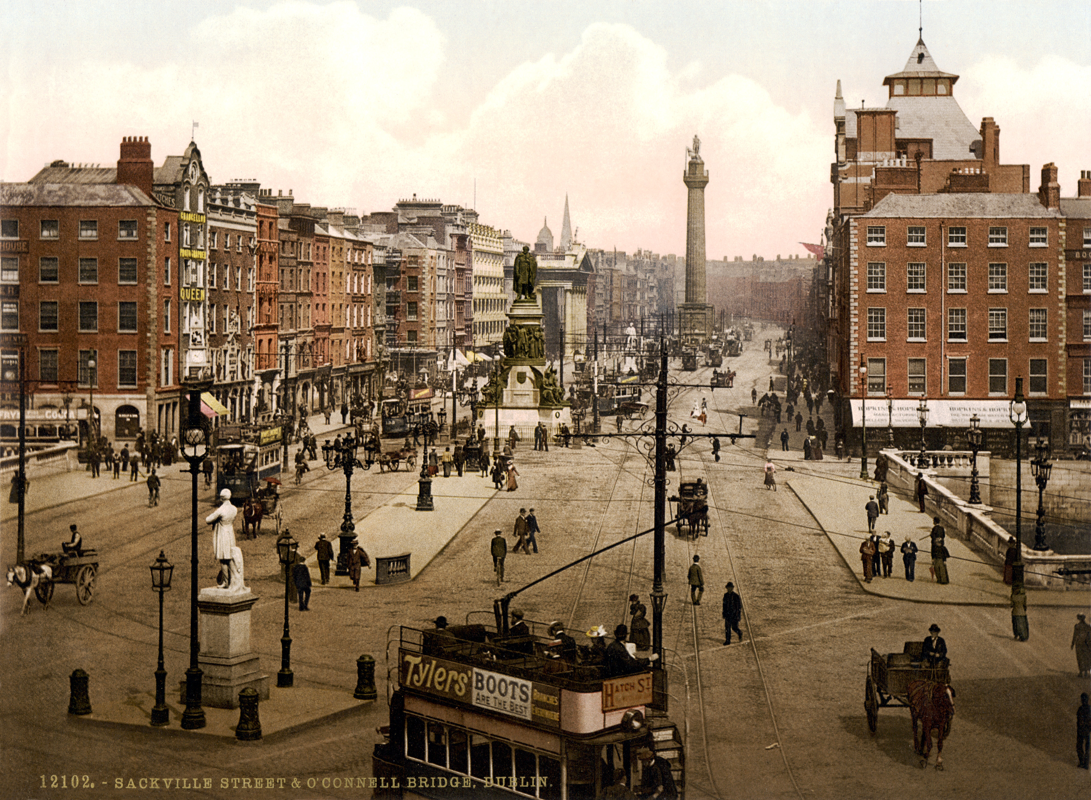 Flickr trialsanderrors Sackville Street OConnell Bridge Dublin Ireland ca. 1899