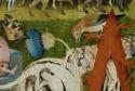 The Garden of Earthly Delights by Bosch bird feeding humans