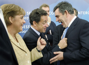 Merkel, Sarkozy and Brown
