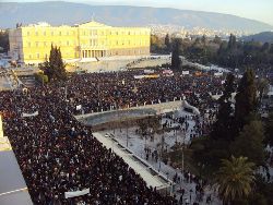 General strike in Athens in February 2012