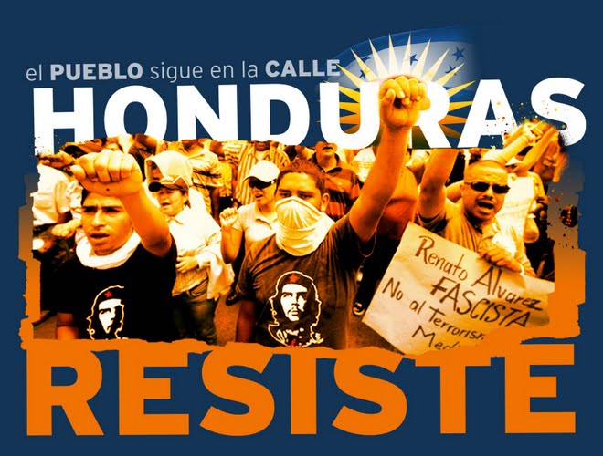 Honduras resist, design by Resistencia Morazán Blog