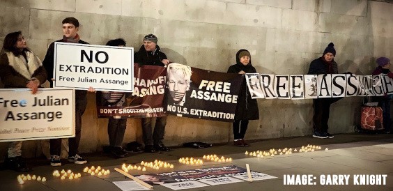 protestors free Assange Image Garry Knight