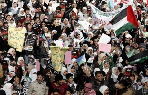 Demonstration against the war in Amman (Jordan)