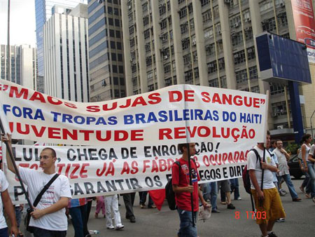 Marxist Left of the PT on recent anti-Bush rally in Sao Paulo