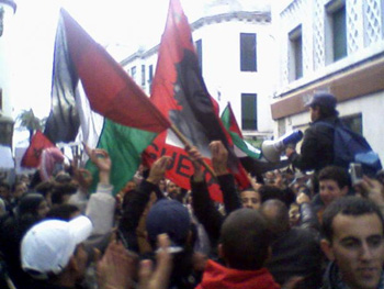 Demonstration in Morocco against attack on Gaza