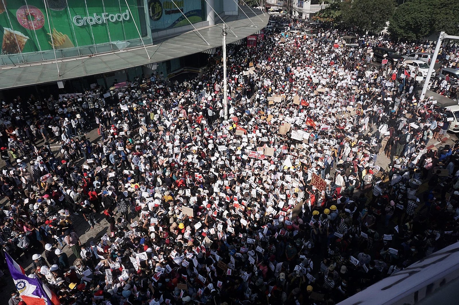 2021 Myanmar Protest in Hleden Image public domain