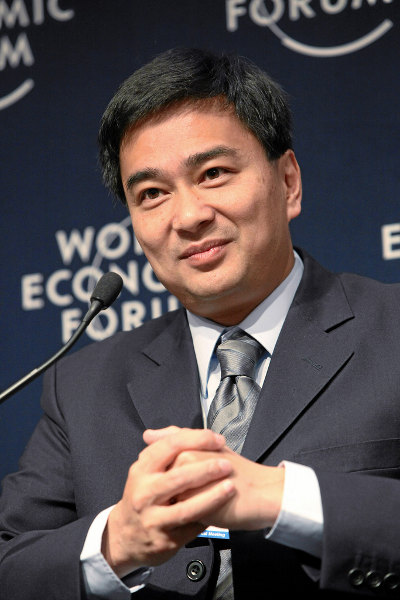 Prime Minister Abhisit Vejjajaya. Photo by World Economic Forum/Monika Flückinger.