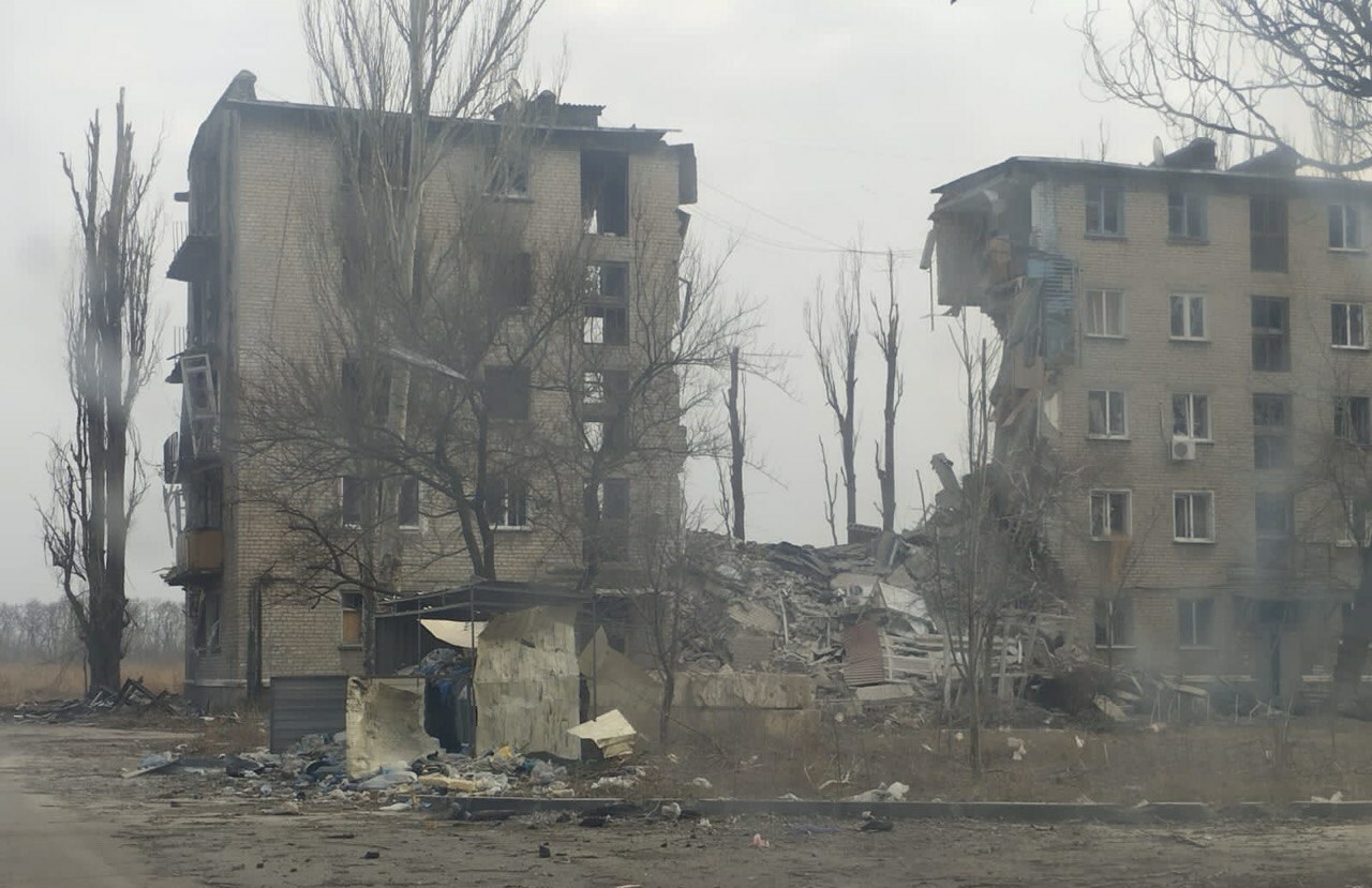 Avdiivka after bombing Image National Police of Ukraine Wikimedia Commons