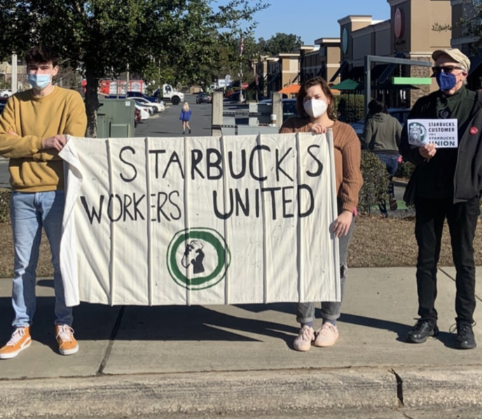 Starbucks Workers United union protest Image Ethan B
