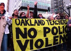 Oakland teachers, 25 October. Photo: Indymedia