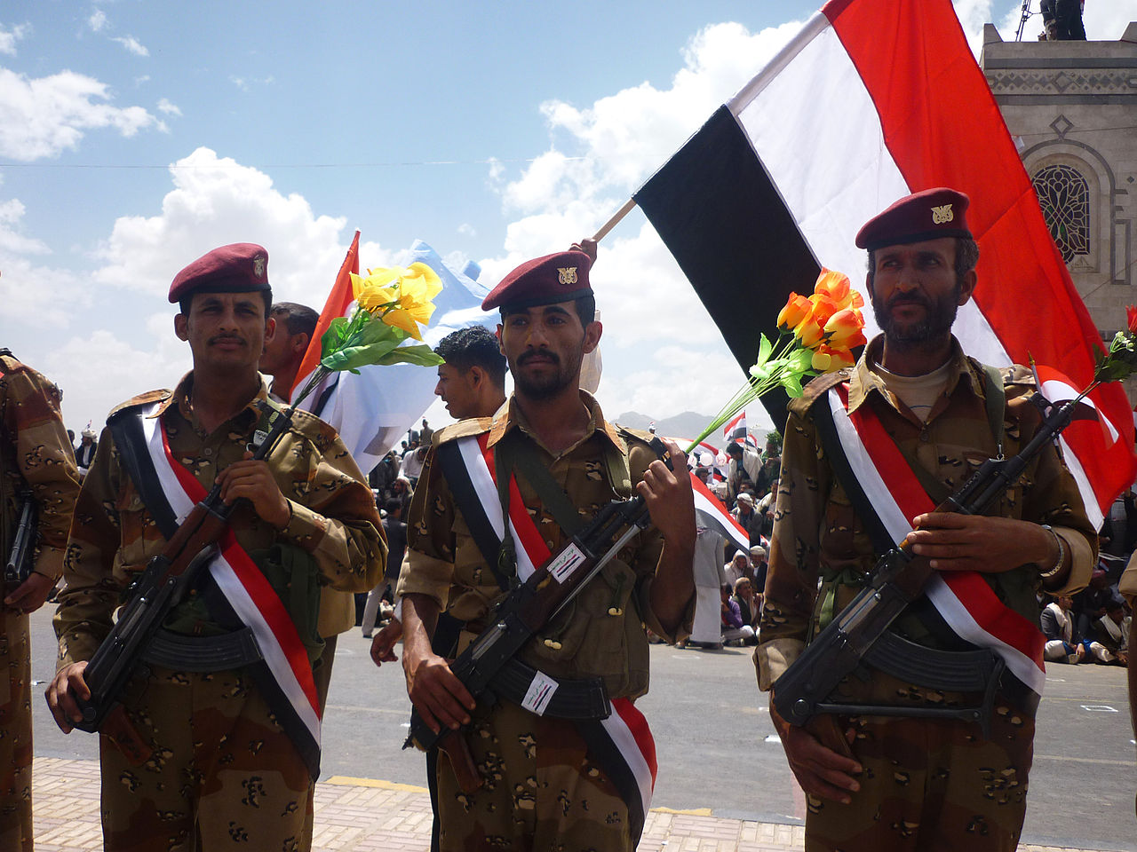 Yemeni soldiers from the 1st Armoured Division Image public domain