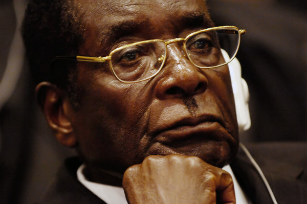 Mugabe at the African Union in 2008. Photo by TSGT Jeremy Lock.