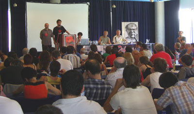Venezuelan comrade speaking at congress